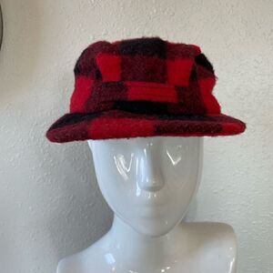 Vintage Buffalo Plaid Elmer Fudd Hunting Cap EUC